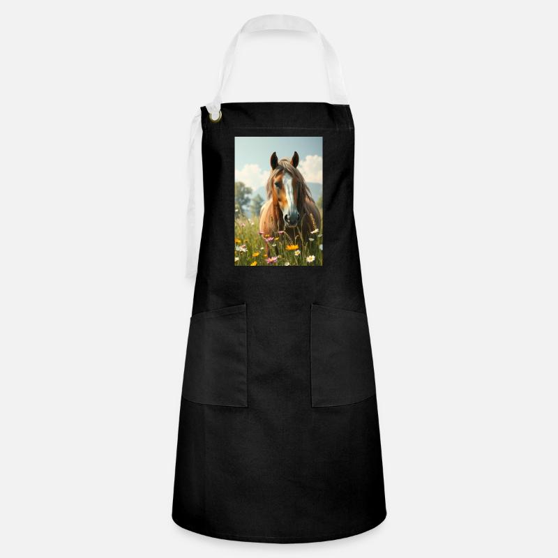 Horse Magic - Artisan Apron - black/white