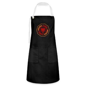 Republic of Albania Albania Shqipëria Tirana Albanians - Artisan Apron - black/white - Front - Zoe (177cm)