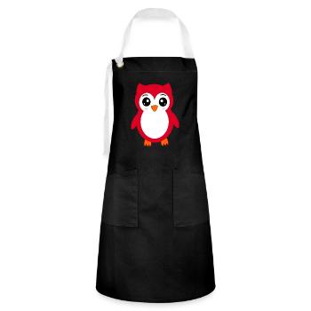 Owl red - Artisan Apron - black/white - Front - Zoe (177cm)