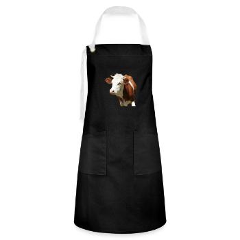 funny cow cow head - Artisan Apron - black/white - Front - Zoe (177cm)