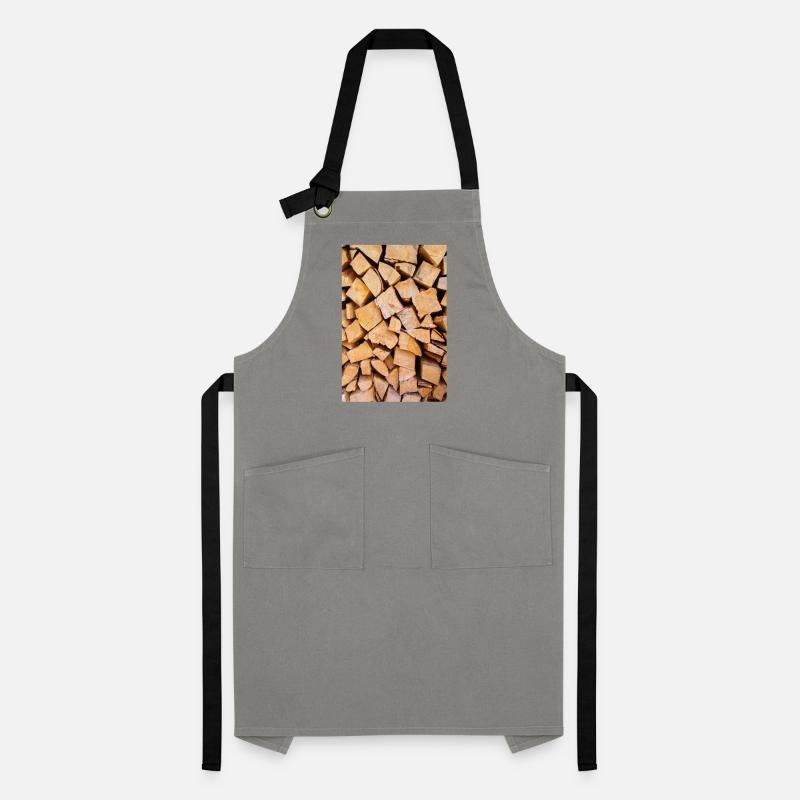 Stack of split beech wood Artisan Apron