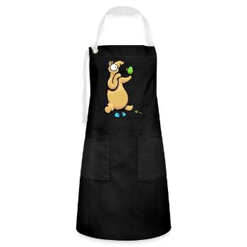 Easter Llama - Artisan Apron - black/white - Front - Zoe (177cm)