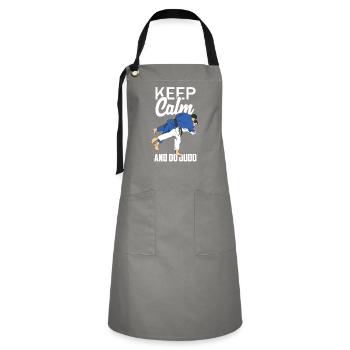 Judo - Artisan Apron - grey/black - Front - Zoe (177cm)