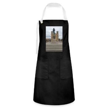 The King before Frederick's Church - Artisan Apron - black/white - Front - Zoe (177cm)