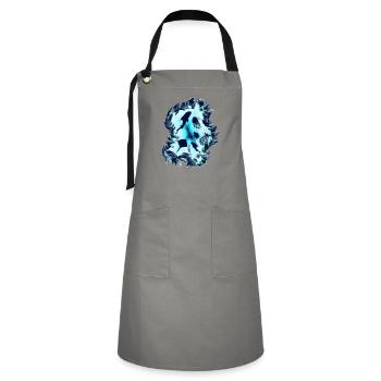 Underwater in the sea with sea life for divers - Artisan Apron - grey/black - Front - Zoe (177cm)