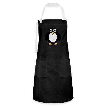 Lustiger Pinguin - Kontrastschürze - Schwarz/Weiß - Vorne - Zoe (177cm)