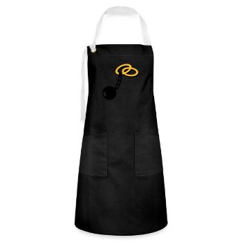 Mariage Bagues - Tablier contrasté - noir/blanc - Devant - Zoe (177cm)