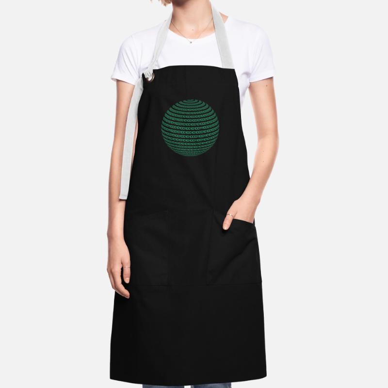 Code binaire Code Informatique Nerd Cadeau étudiant Tablier contrasté