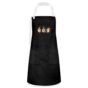 Tis the Season, Halloween Gnomes, Thanksgiving Gif - Artisan Apron - black/white - Front - Zoe (177cm)