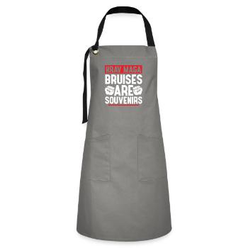 Krav Maga Bruises Are Souvenirs Training Martial A - Artisan Apron - grey/black - Front - Zoe (177cm)
