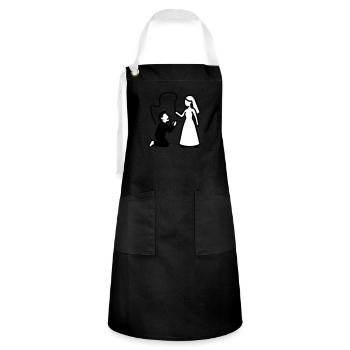 Married Couple Wedding Whip - Artisan Apron - black/white - Front - Zoe (177cm)