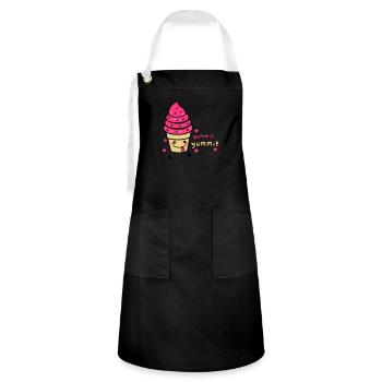 yummie yummie - Kontrastschürze - Schwarz/Weiß - Vorne - Zoe (177cm)