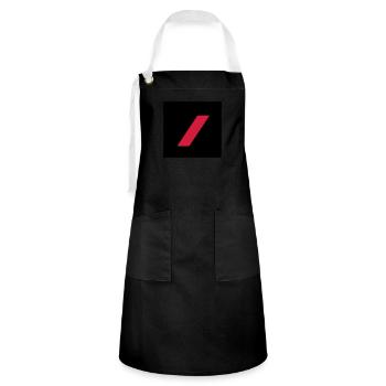 grade pompier 1ere classe - Tablier contrasté - noir/blanc - Devant - Zoe (177cm)