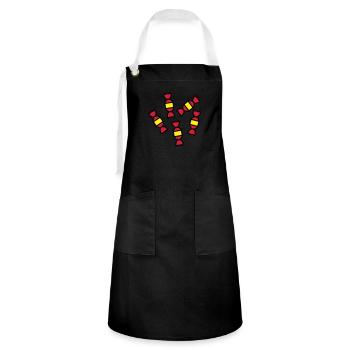 bonbons_2_f3 - Kontrastschürze - Schwarz/Weiß - Vorne - Zoe (177cm)