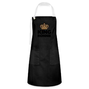 King ronnie name thing crown - Artisan Apron - black/white - Front - Zoe (177cm)