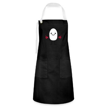laughing egg - Artisan Apron - black/white - Front - Zoe (177cm)