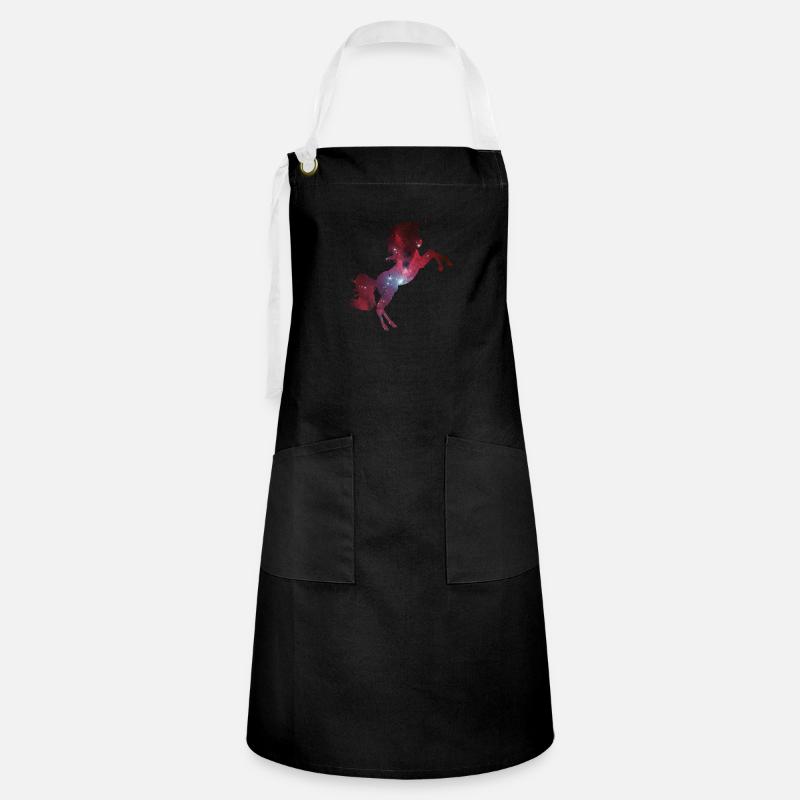 Unicorn Space Washed - Artisan Apron - black/white