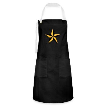Nautical Star - Artisan Apron - black/white - Front - Zoe (177cm)