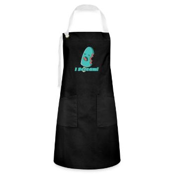 i scream unique trendy t shirt design - Artisan Apron - black/white - Front - Zoe (177cm)