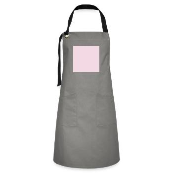 Rose, rose, rose foncé (également personnalisable) - Tablier contrasté - gris/noir - Devant - Zoe (177cm)
