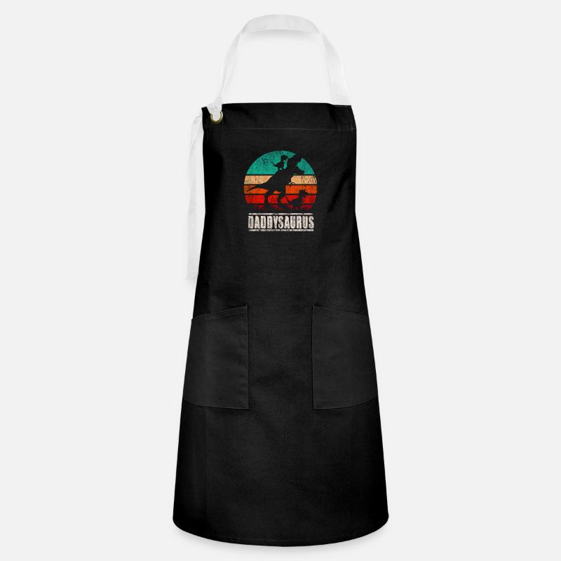 Daddysaurus - Artisan Apron - black/white
