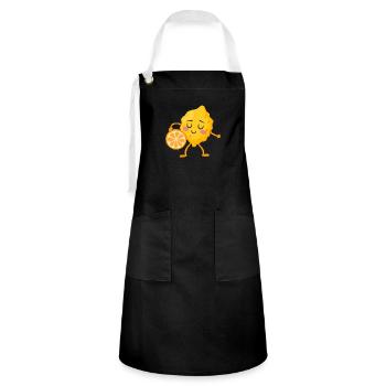 Facile peasy citron faire orange squeesy, fou Zit - Tablier contrasté - noir/blanc - Devant - Zoe (177cm)