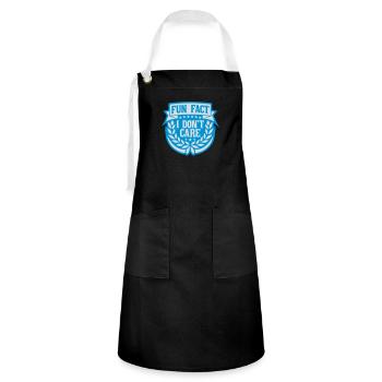 I don't care fact - Artisan Apron - black/white - Front - Zoe (177cm)