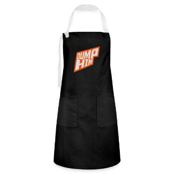 dump him quote logo - Artisan Apron - black/white - Front - Zoe (177cm)