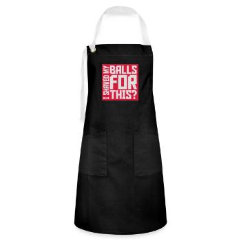 I shaved my balls - Artisan Apron - black/white - Front - Zoe (177cm)