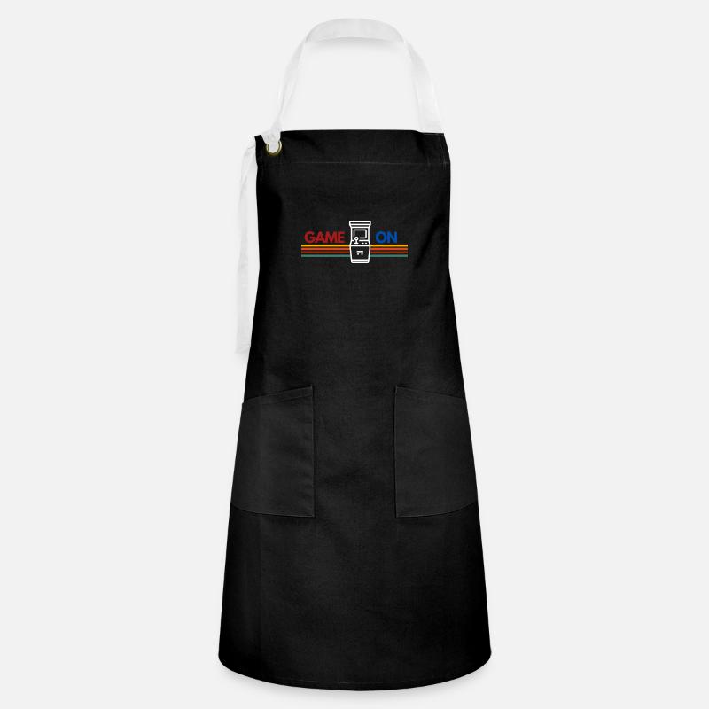 GAME ON! - Artisan Apron - black/white