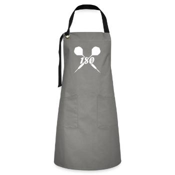 Darts Sports Fun - Artisan Apron - grey/black - Front - Zoe (177cm)