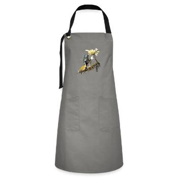 Beer hike in the mountains - Artisan Apron - grey/black - Front - Zoe (177cm)