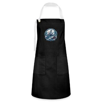 Fishermans best Catch - Artisan Apron - black/white - Front - Zoe (177cm)