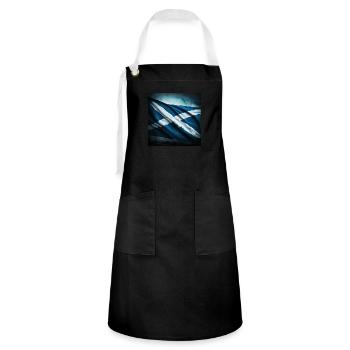 Scotland Flag Flag - Artisan Apron - black/white - Front - Zoe (177cm)