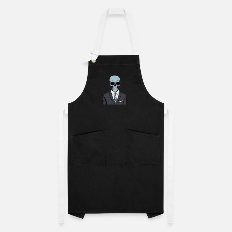 Sharp Dressed Skeleton Artisan Apron