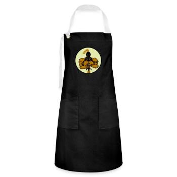 Knight - Artisan Apron - black/white - Front - Zoe (177cm)