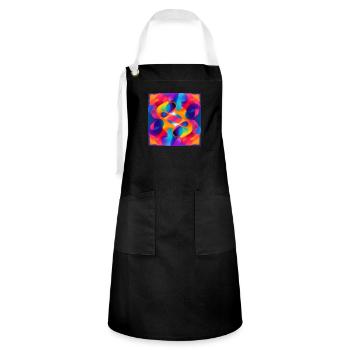 Abstract - Artisan Apron - black/white - Front - Zoe (177cm)
