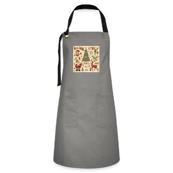 Design d’hiver - Tablier contrasté - gris/noir - Devant - Zoe (177cm)