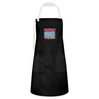 Warm winter wishes - Artisan Apron - black/white - Front - Zoe (177cm)