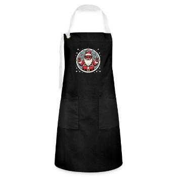 Satan Claws - Artisan Apron - black/white - Front - Zoe (177cm)
