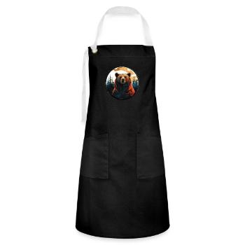 Grizzly bear - Artisan Apron - black/white - Front - Zoe (177cm)