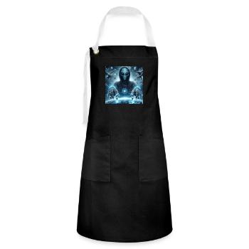 Astrophysics Spirituality - Artisan Apron - black/white - Front - Zoe (177cm)