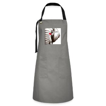 Amour d’éléphant - Tablier contrasté - gris/noir - Devant - Zoe (177cm)