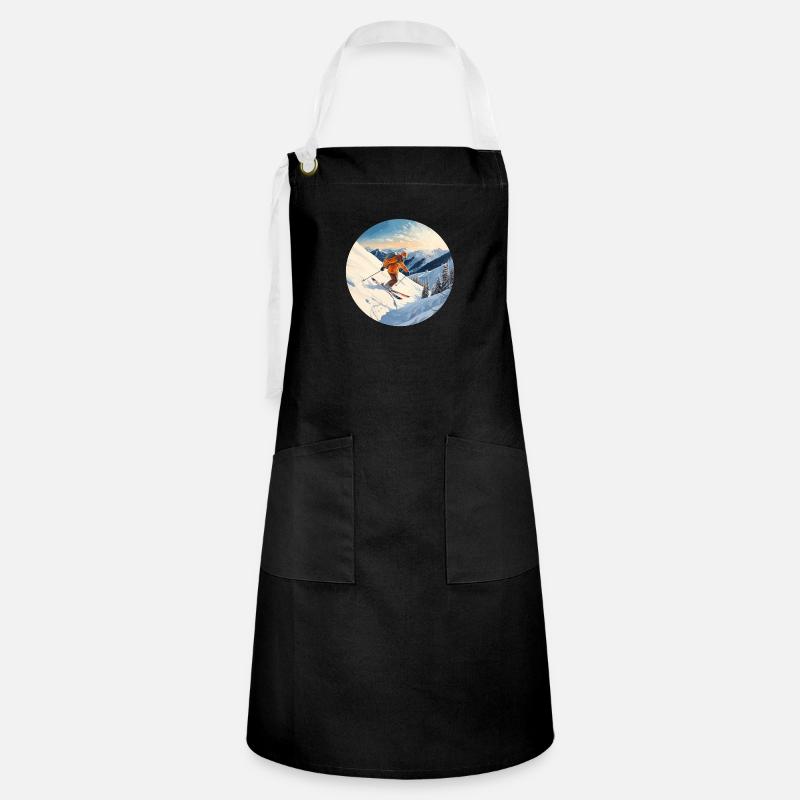 Alpine Thrills - Artisan Apron - black/white