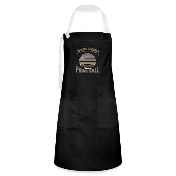 Funny saying: I did the math. Answer is Paintball - Artisan Apron - black/white - Front - Zoe (177cm)