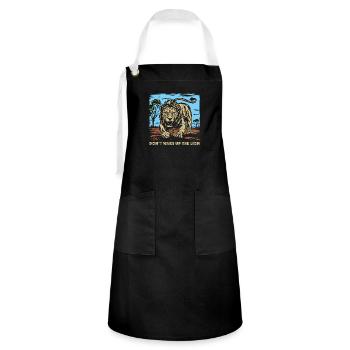 African Lion 2024 01 - Artisan Apron - black/white - Front - Zoe (177cm)
