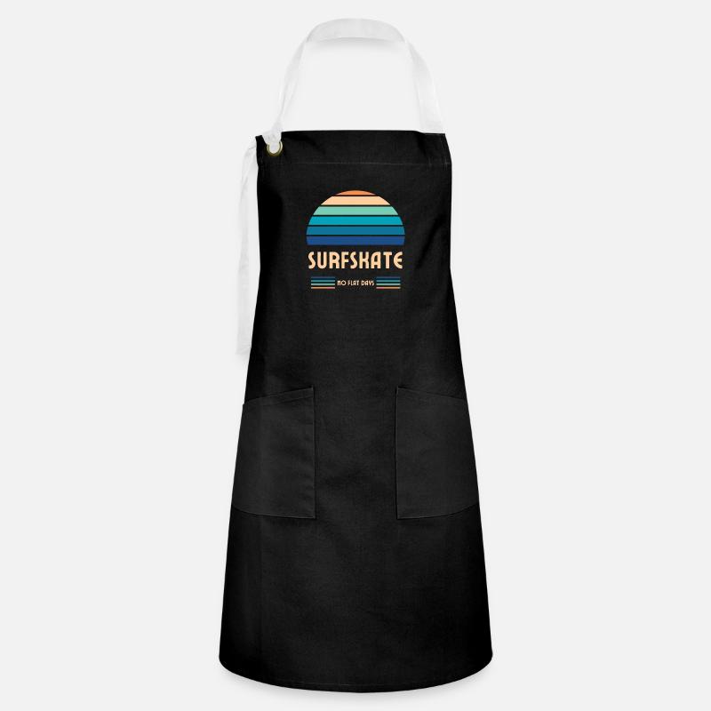 Surfskate No Flat Days - Artisan Apron - black/white