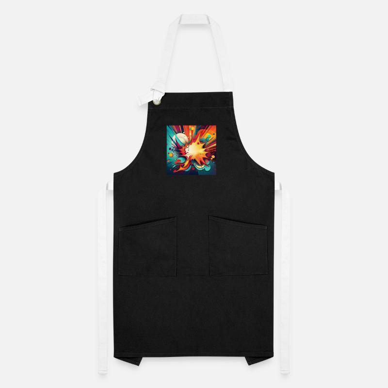 Abstract Colourful Splash with Explosive Design Artisan Apron