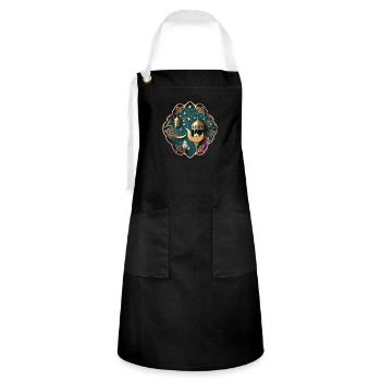 Ramadan Gift Eid Mubarak Islam Allah Muslim - Artisan Apron - black/white - Front - Zoe (177cm)