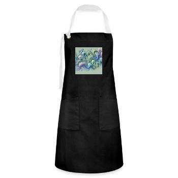 Flowing harmony - Artisan Apron - black/white - Front - Zoe (177cm)